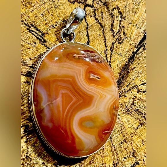 Sardonyx Rusty Brown Pendant - Picture 7 of 10
